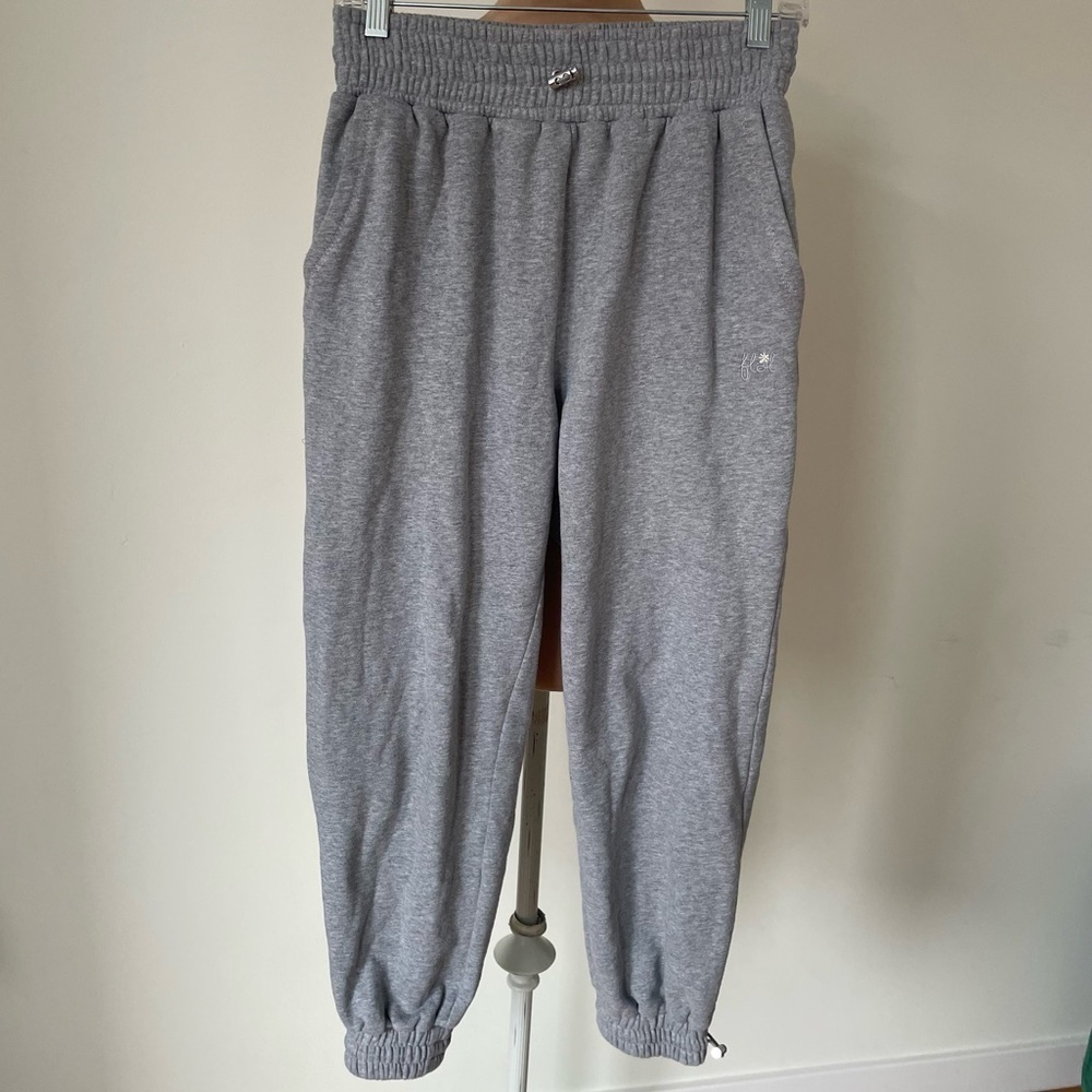 For Love & Lemons x VS Gray Fleece Lined Josie High Waisted Sweatpants EUC Sz S